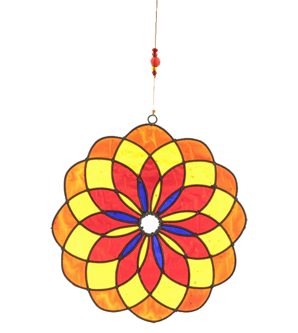 Suncatcher »Mandala« rot-gelb-orange