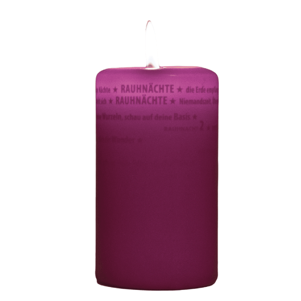 Wortlicht® »Rauhnacht-Kerze«, lila, H ca. 14 cm