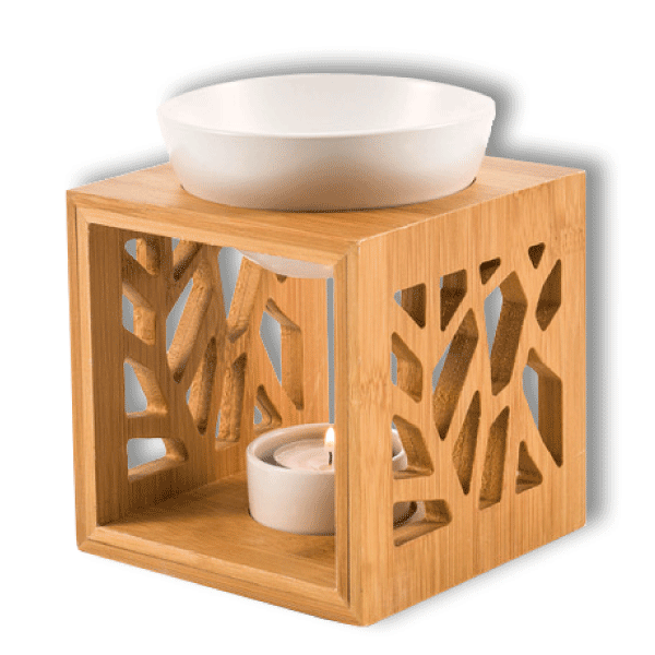 Duftlampe »Pattern I«, Keramik, Bambus
