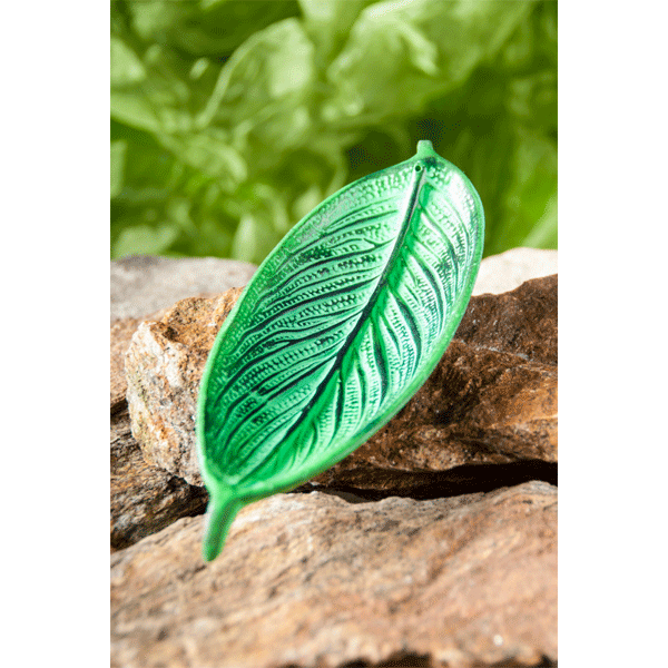 Räucherstäbchenhalter Blatt, grün