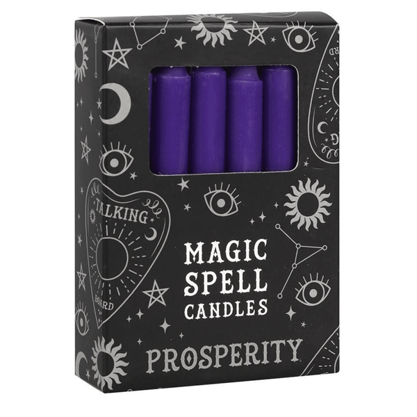 Spell Candles violett »Wohlstand«, 12 Stück