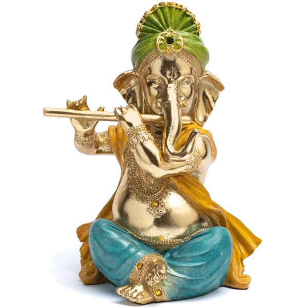 Prachtvoller Ganesha mit Flöte