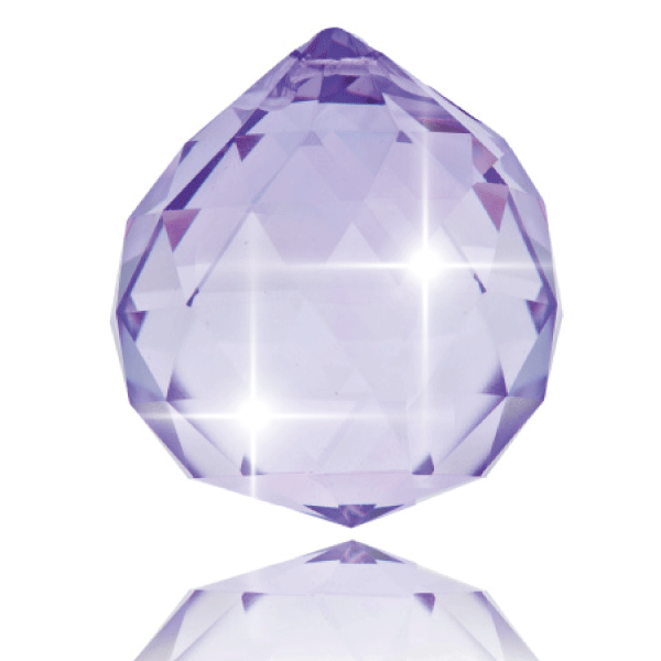 Violetter Regenbogen-Kristall Kleine Kugel, 4cm