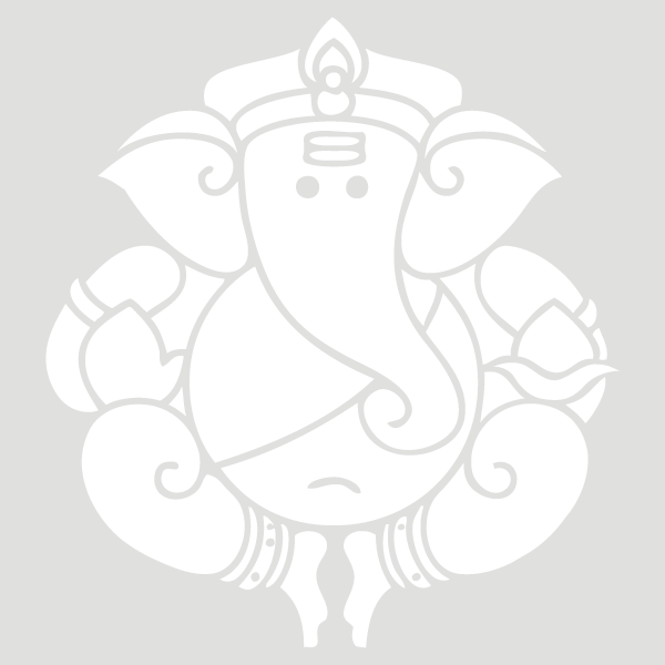 Aufkleber »Ganesha«, weiß, 14 cm