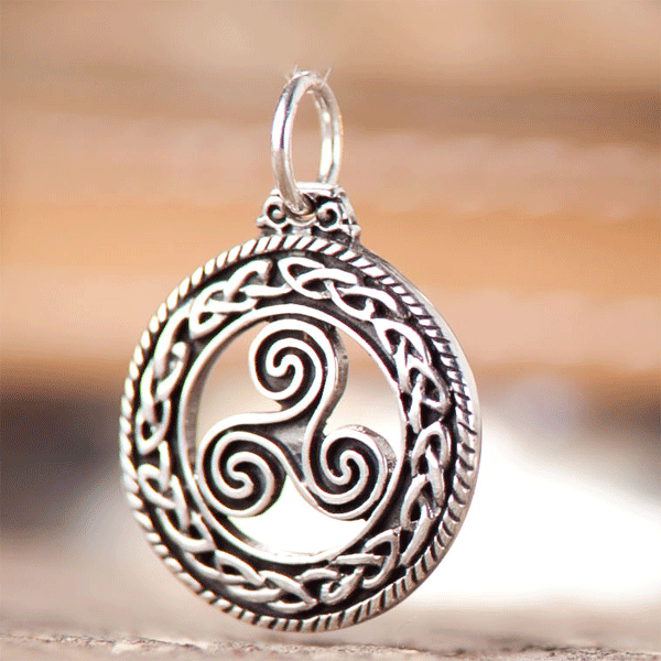 Silberanhänger »Keltische Spirale - Dreiklang«