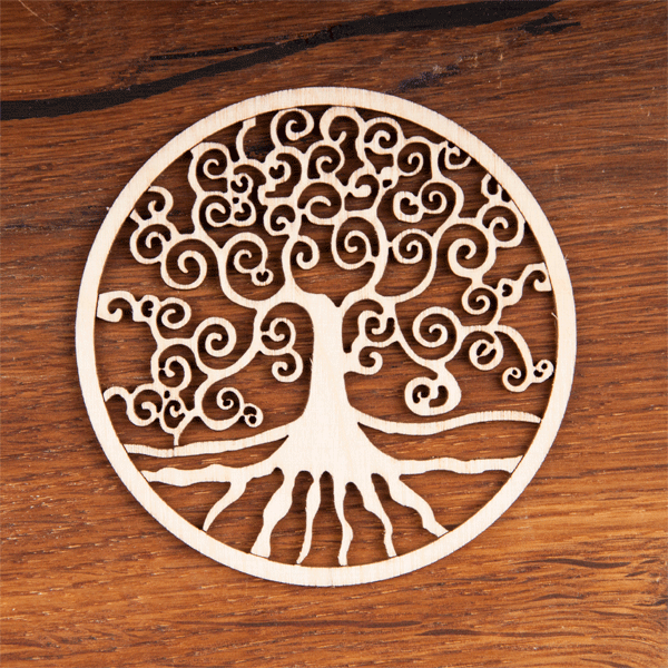 Holzform »Weltenbaum« aus Birkenholz, 8 cm