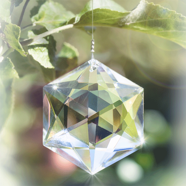 Kristallhänger »Hexagon« mit Facetten 50 mm