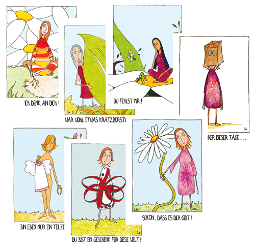 Postkarten-Set: Die kleinen Frauen